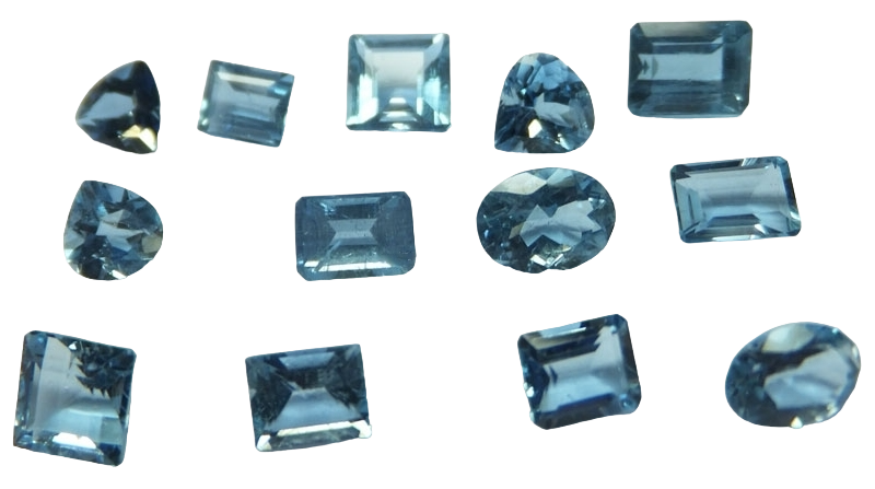 אקוומרין מלוטש לשיבוץ aquamarine for sale gemstones in israel